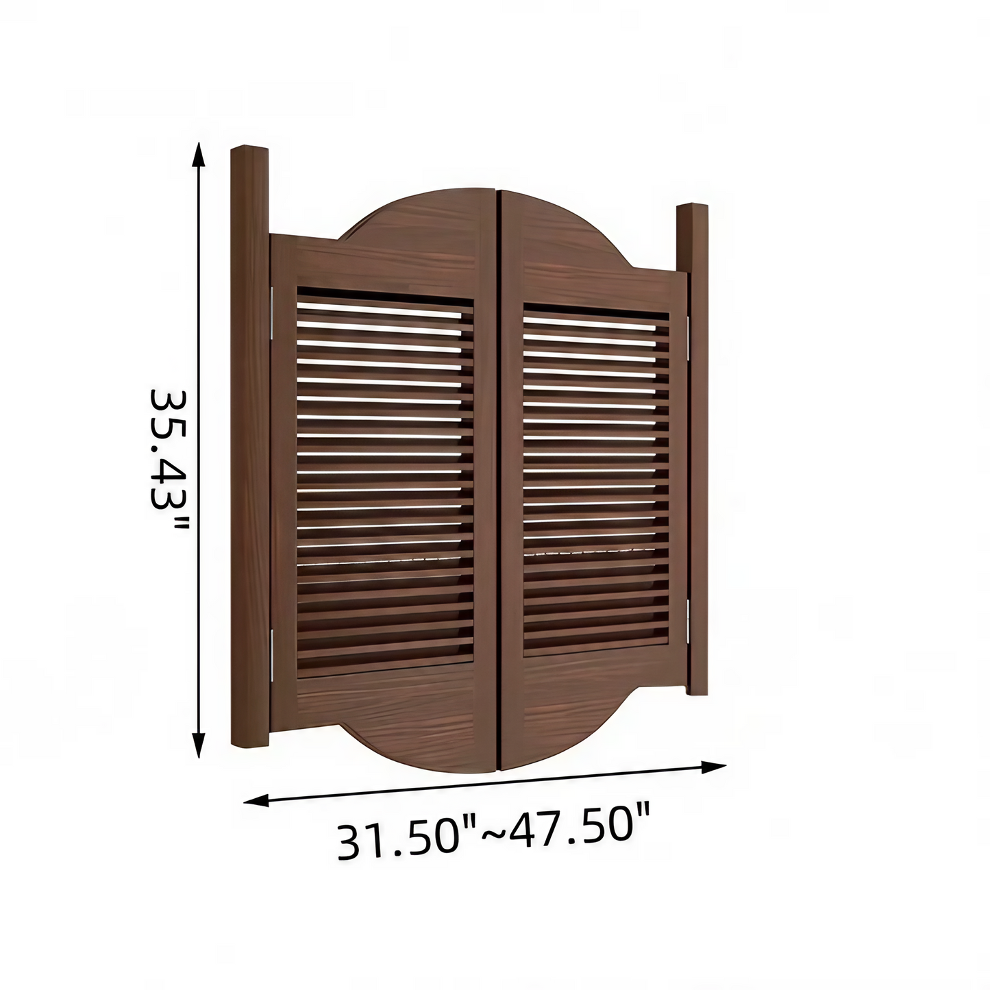 Walnut Wooden Auto Close Interior Door Shutter Door Kitchen Door Partition Half Waist Door Free Door Pub Door