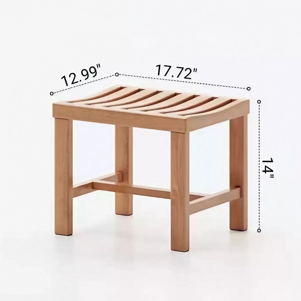 Solid Wood Waterproof And Non-Slip Bathroom Stool