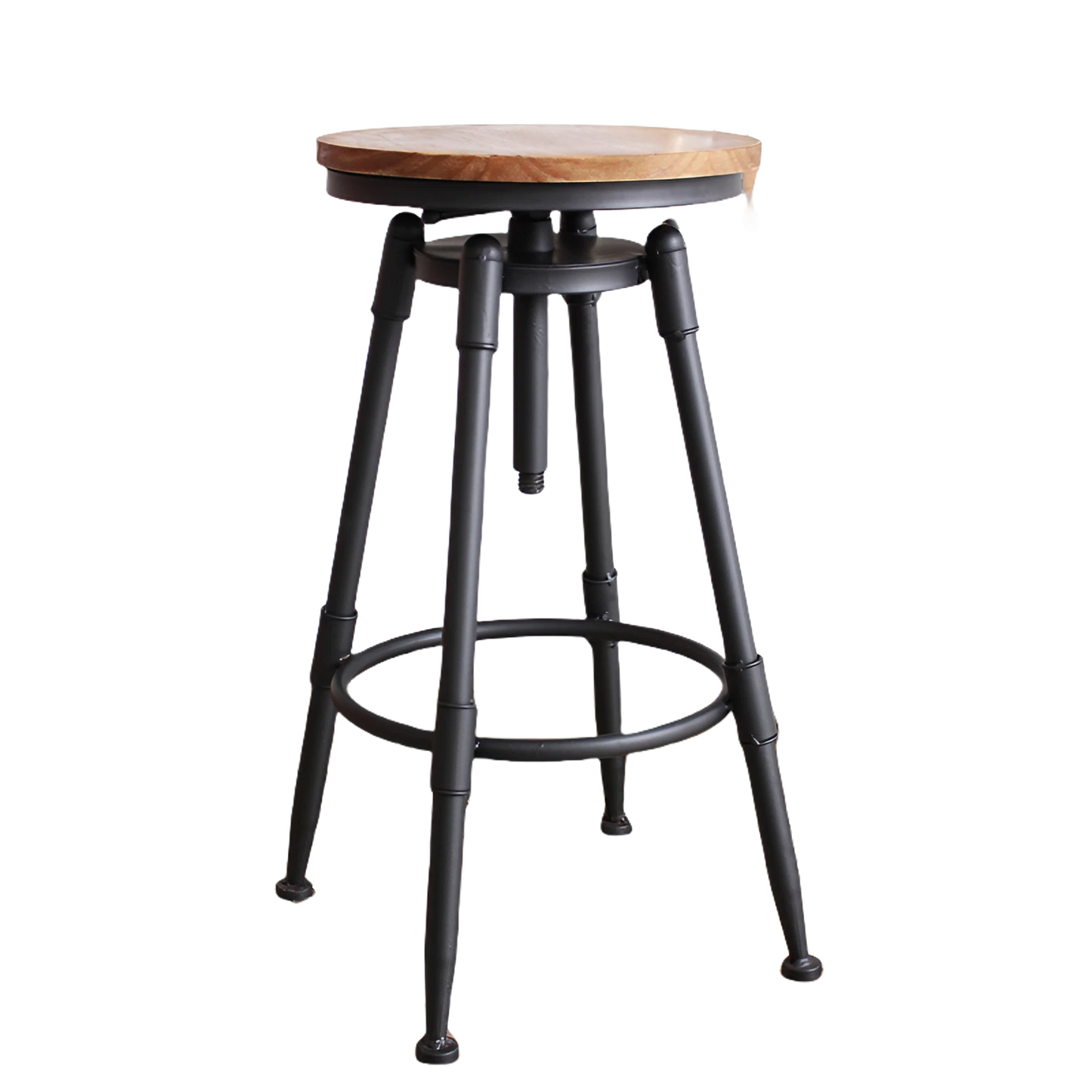 Solid Wood Steel Swivel Lift Bar Stool Counter Stools